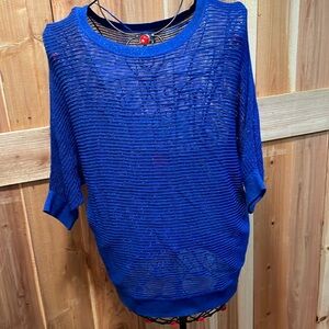 💙💙💙BOGOHO 💙💙💙Apt. 9 Royal Blue Mesh Sweater